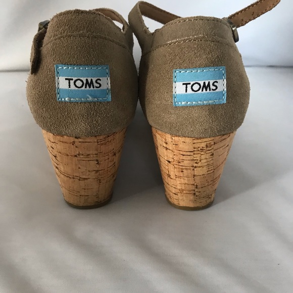 Toms suede wedge sandals 8.5 - Picture 3 of 7